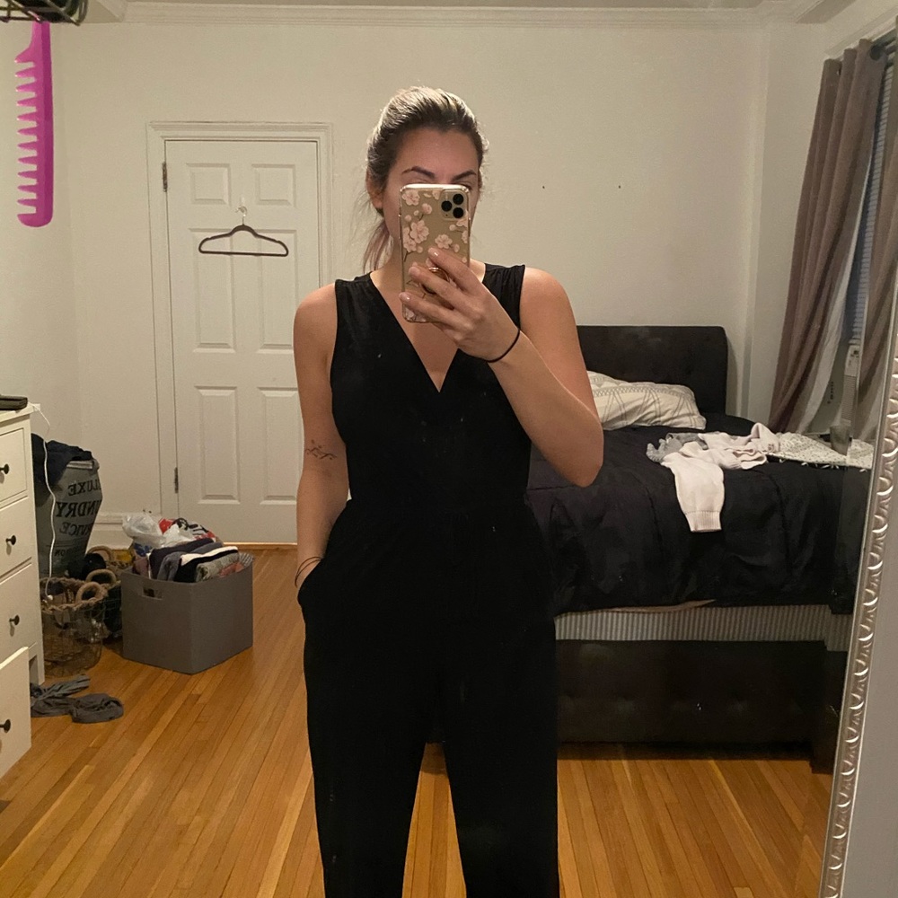 Black tank jumpsuit